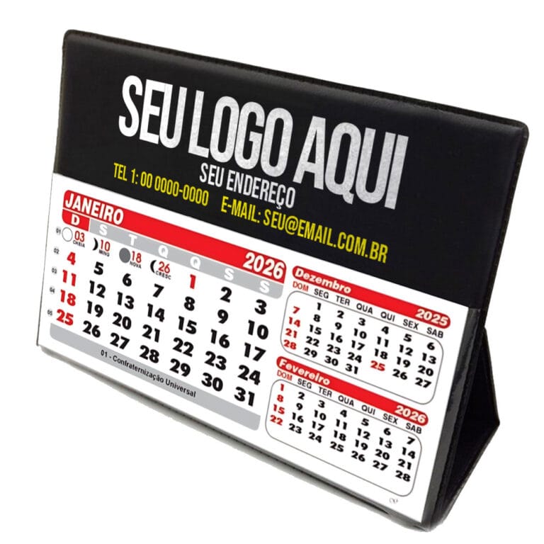 Calendário de Mesa Personalizado Tamanho Grande