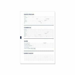 Miolo de Caderno Pautado Impresso 13,5×21 cm 128 Folhas Refilado Papel Offset 63gr