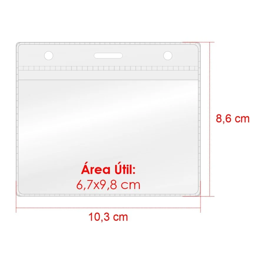 Envelope Protetor para Crachá Horizontal 7 x 10 cm  | 100 un - Image 2