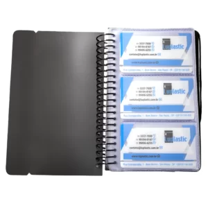 Porta Cartão de Visita 120 Cartões Modelo Sarja