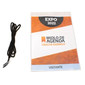 Porta Credencial Para Feiras e Eventos Com Cordão de Nylon