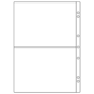 Folha Coleção de Cédula 2 Divisórias Para Fichário | Envelope Protetor Para Numismática