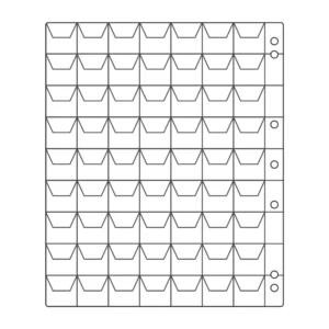 Folha Coleção de 63 Moedas Para Fichário | Envelope Protetor Para Numismática