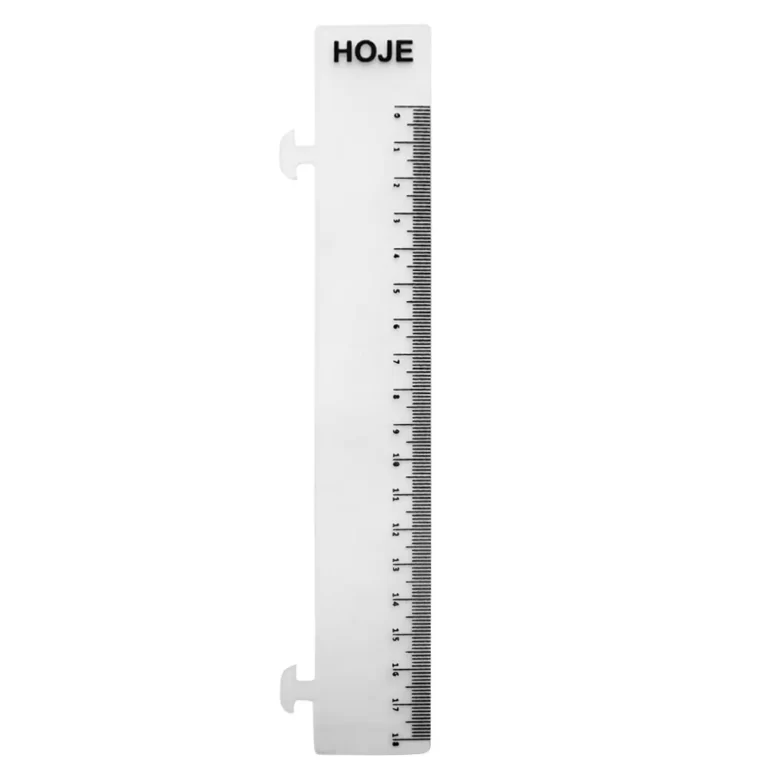 Régua Marcador de Página 18 cm Para Agendas Com Encaixe Para Espiral e Wire-o