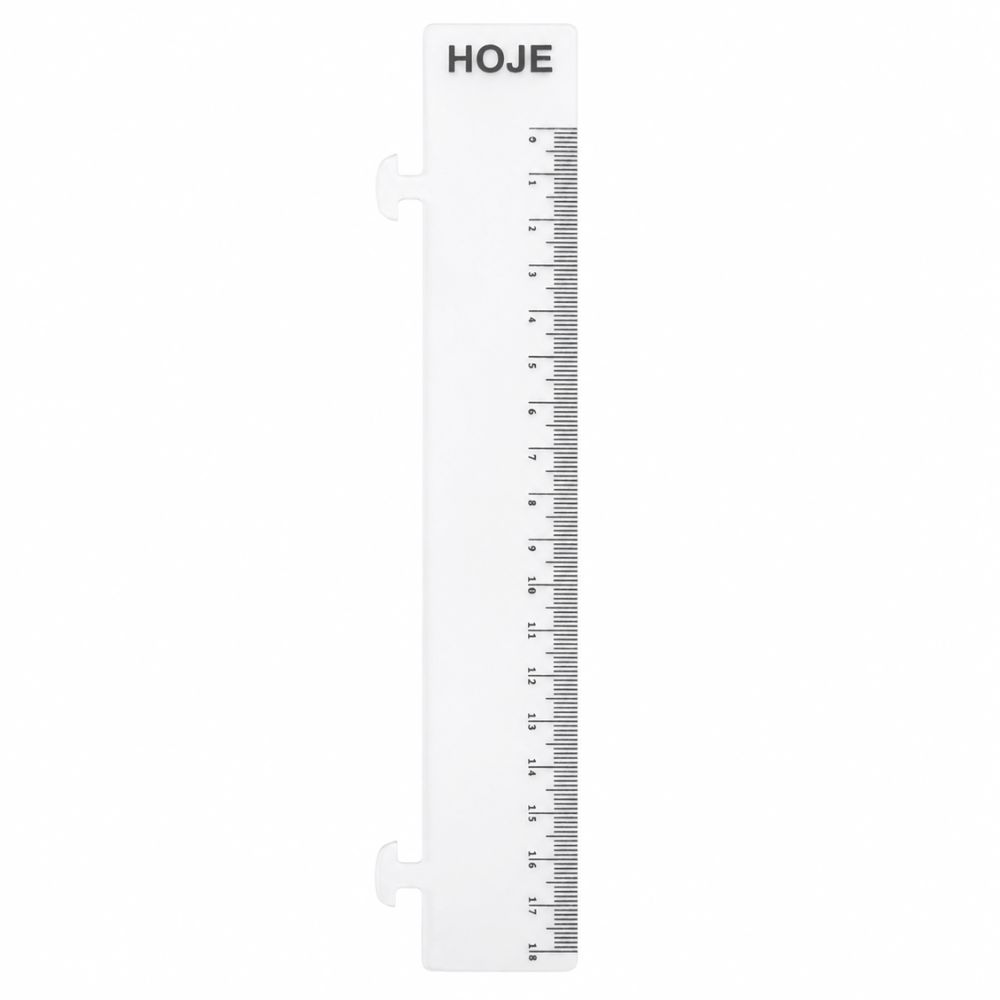 Régua Marcador de Página 18 cm Para Agendas Com Encaixe Para Espiral e Wire-o - Imagem 4