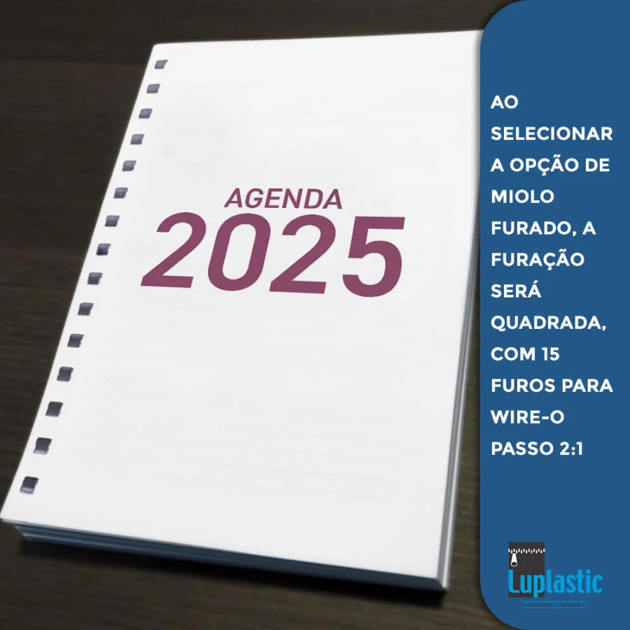 Miolo de Agenda 2025 Cor Vinho 1 dia útil por Página Refilado - Image 2