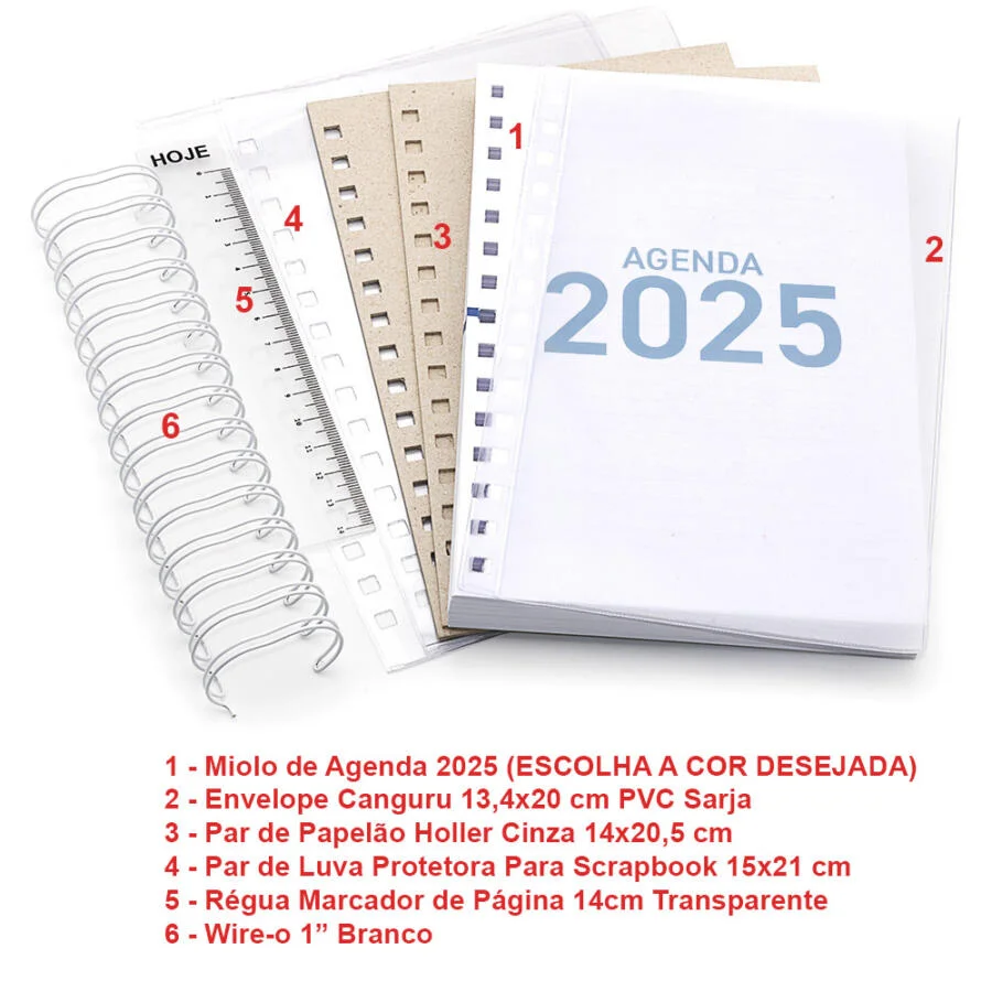 Kit Agenda 2025 P/ Scrapbook - Image 2