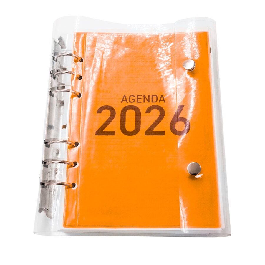 Agenda 2026 Capa Transparente Com 2 Botões de Metal - Imagem 5