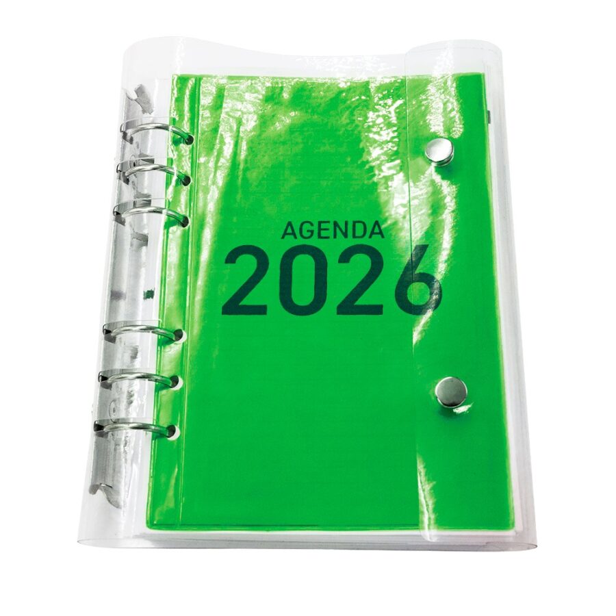 Agenda 2026 Capa Transparente Com 2 Botões de Metal - Imagem 6
