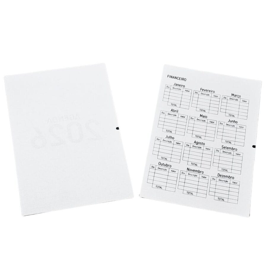 Miolo de Agenda 2026 Cinza 1 dia útil por Página Refilado - Imagem 3