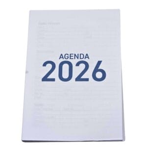 Miolo de Agenda 2026 Azul 1 dia útil por Página Refilado